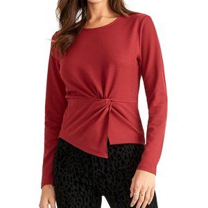 Val Knot Front Long Sleeve Top